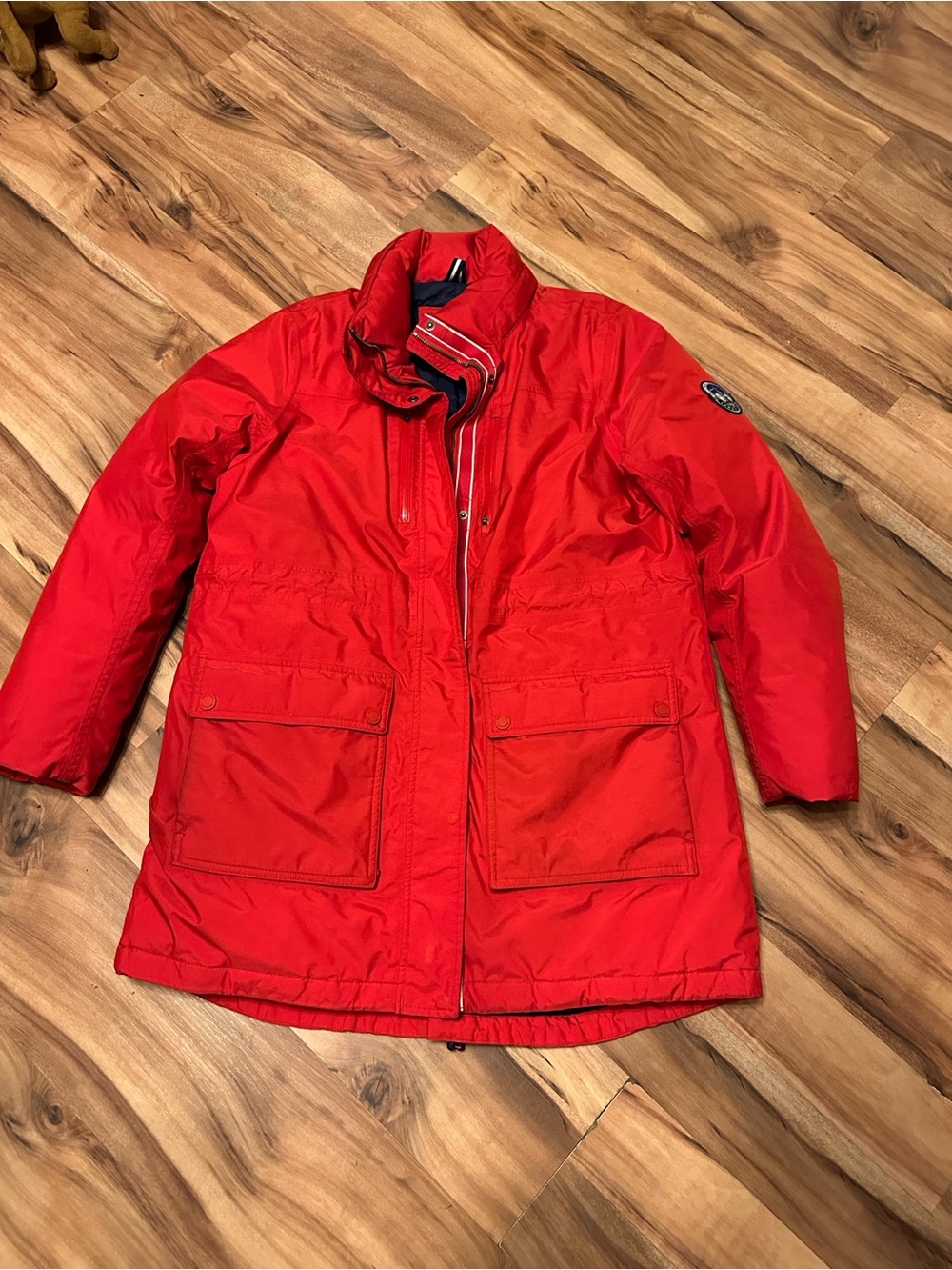 Lands' End Women's Bright Red Puffer Jacket